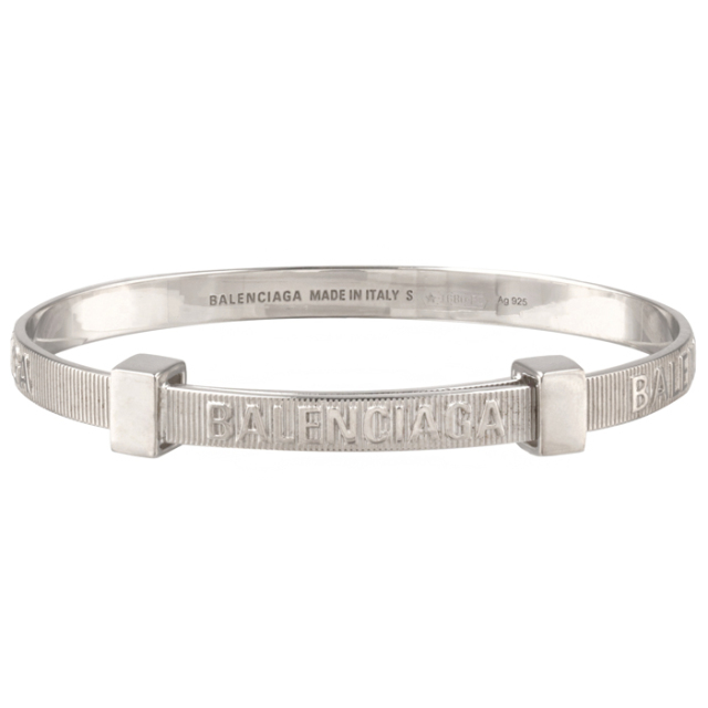 バレンシアガ BALENCIAGA ブレスレット ロゴ FORCE STRIPED メンズ レディース バングル 644508  J8400【2023AW SALE】