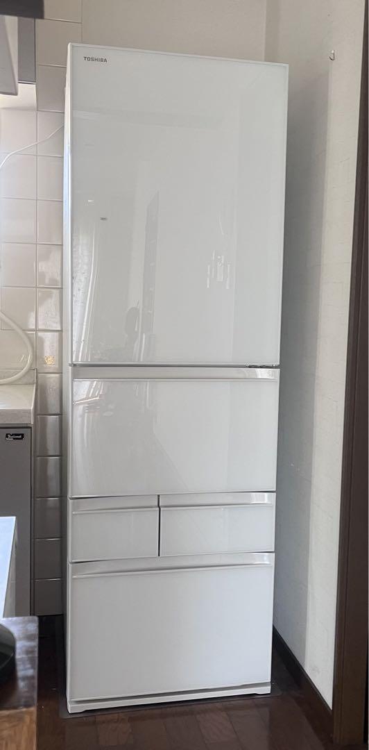 東芝　冷蔵庫　411L GR-T41GXK (EW) 5ドア 2021年モデル