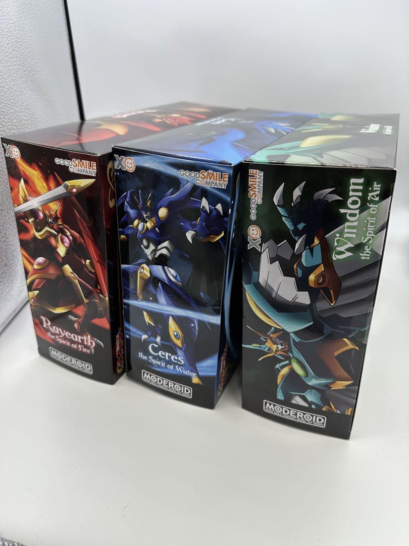 MODEROID炎神レイアース、海神セレス、空神ウインダム+エフェクト3種セット